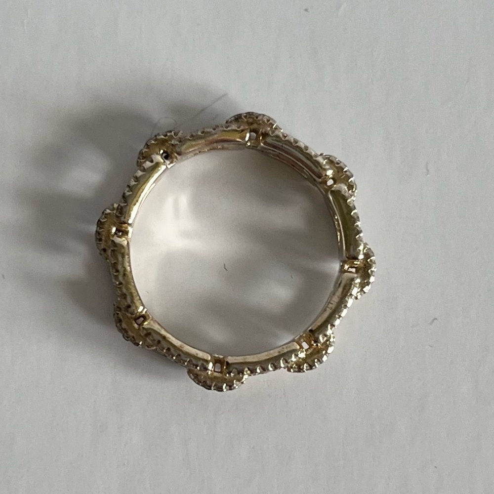 Adina’s Jewels Rhinestone Chain Link Ring - Picture 2 of 5
